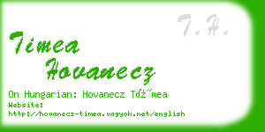 timea hovanecz business card